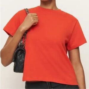 NWT Reformation Rowan Crew Tee in Paprika